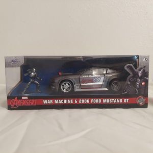 Jada Toys Marvel Avengers War Machine And 2006 Ford Mustang GT 1:32 Diecast NEW